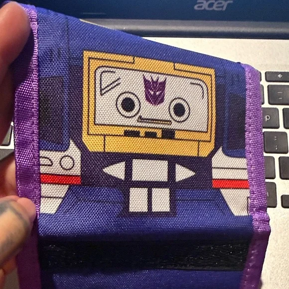 Lootcrate Soundwave Transformers Purple and Yellow wallet - Picture 2 of 10